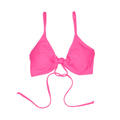 Nelly Jesse Top featuring a knot-front design with adjustable straps and removable padding.
