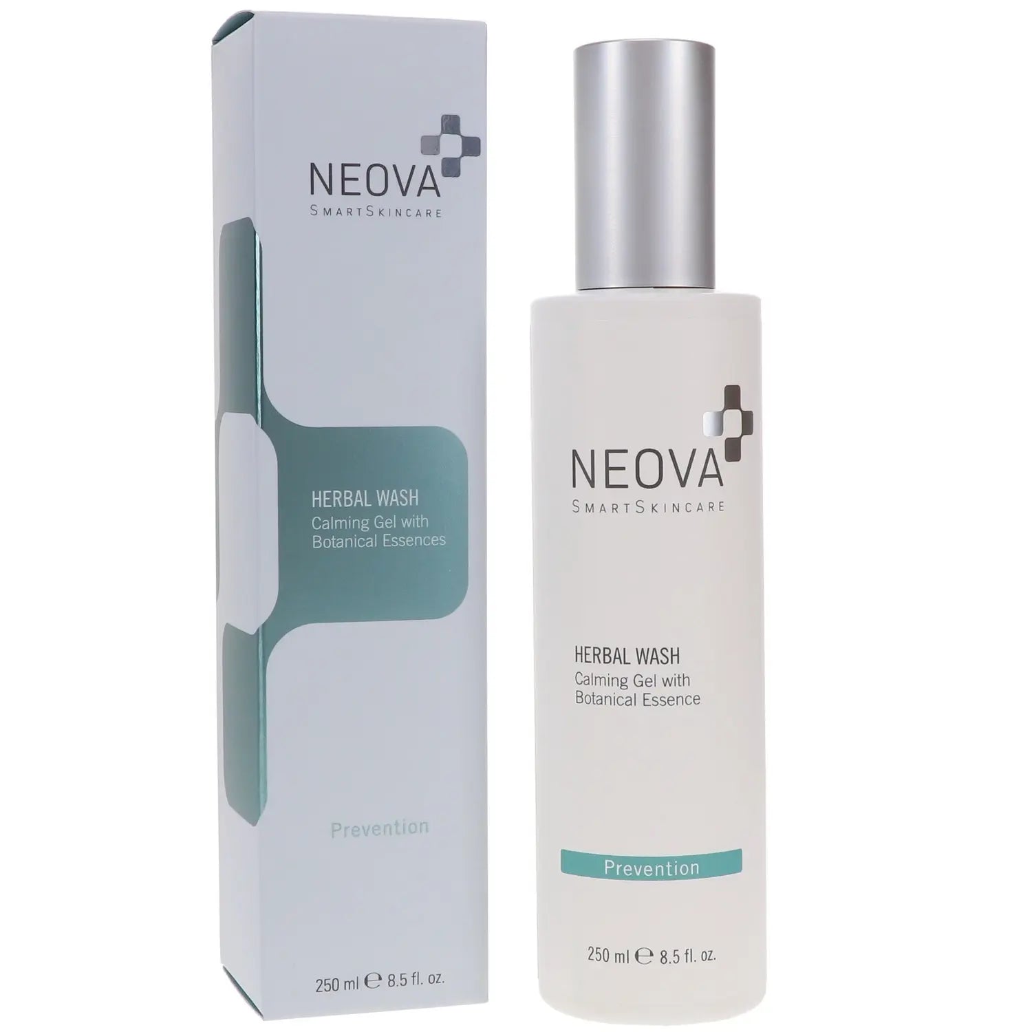 8.5Oz bottle of Neova Herbal Wash botanical cleanser for radiant skin