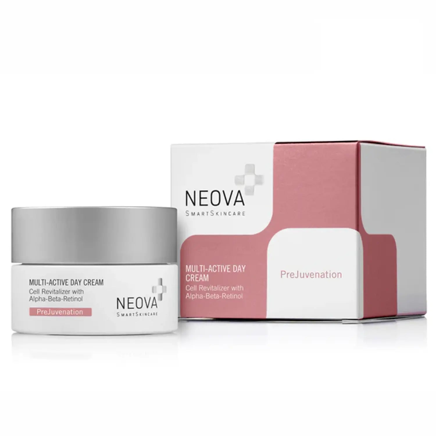 Neova Multi-Active Day Cream jar for daily face hydration and skin renewal.