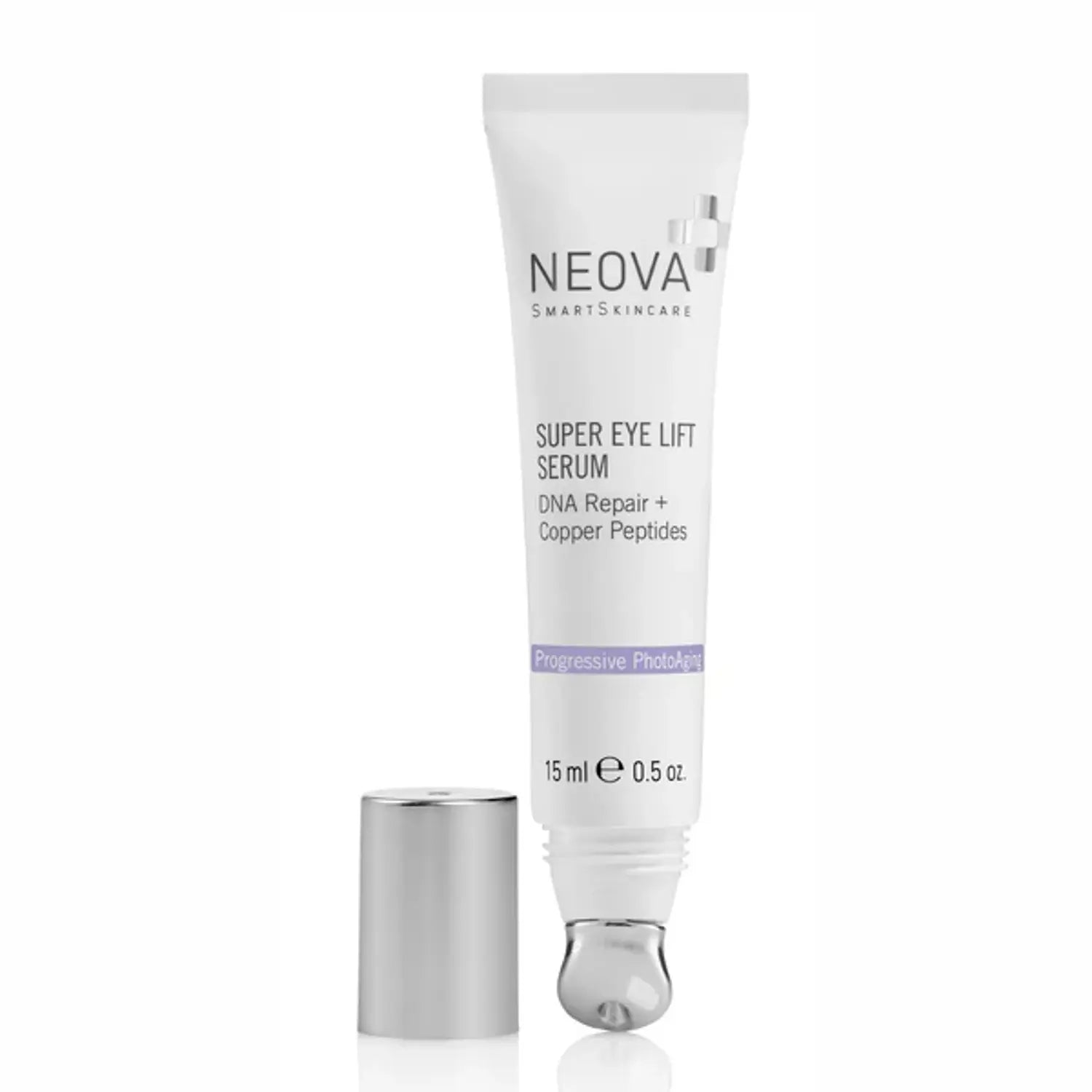 Clinical white and blue bottle of Neova Super Eye Lift Serum 0.5 Oz