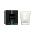 Amalfi Lemon and Mint scented candle in a glass container on a bright background