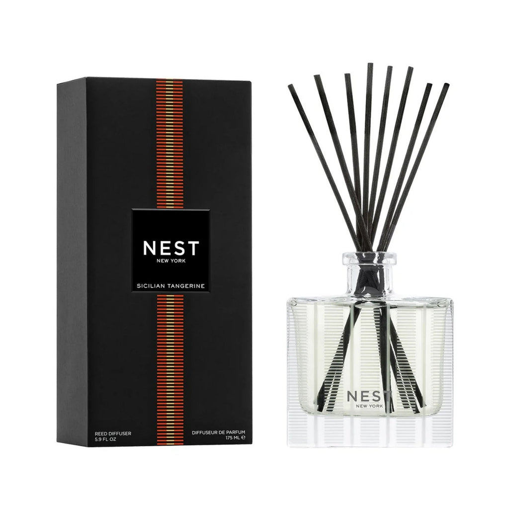 Nest New York Sicilian Tangerine Reed Diffuser 5.9 OZ glass bottle with reeds