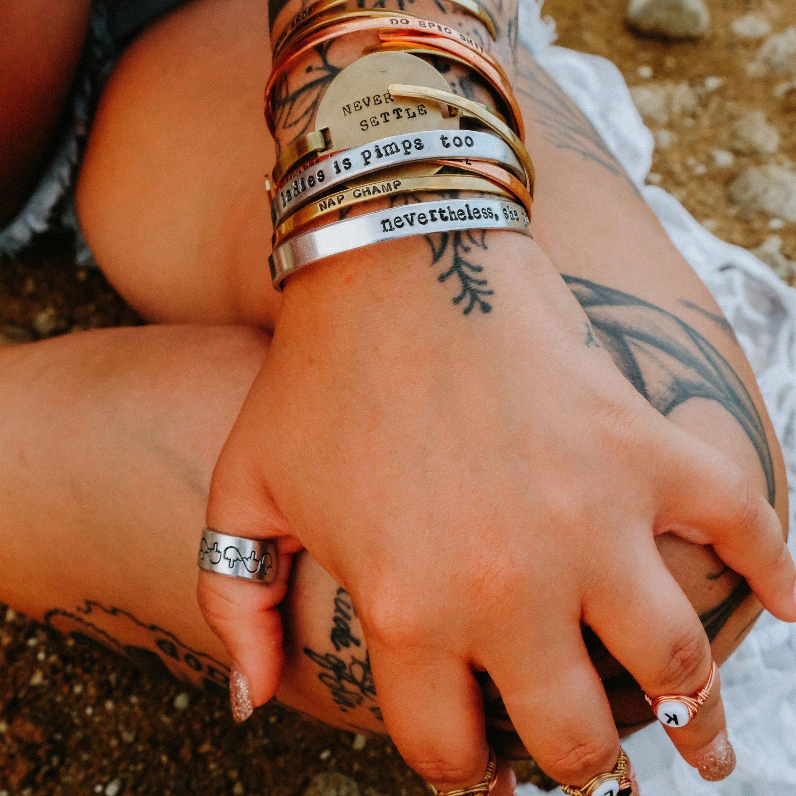 New York City Skyline Aluminum Open Ring