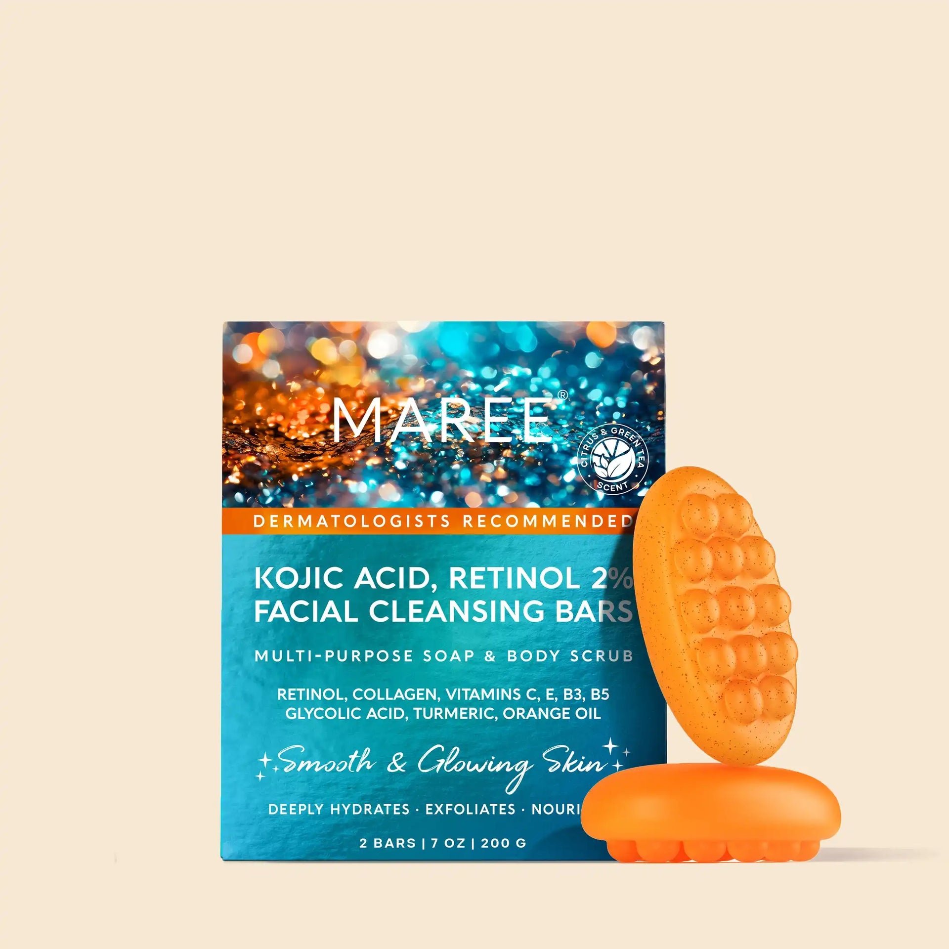 Kojic Acid and Retinol Cleansing Soap and Scrub Bars Set - Image 7