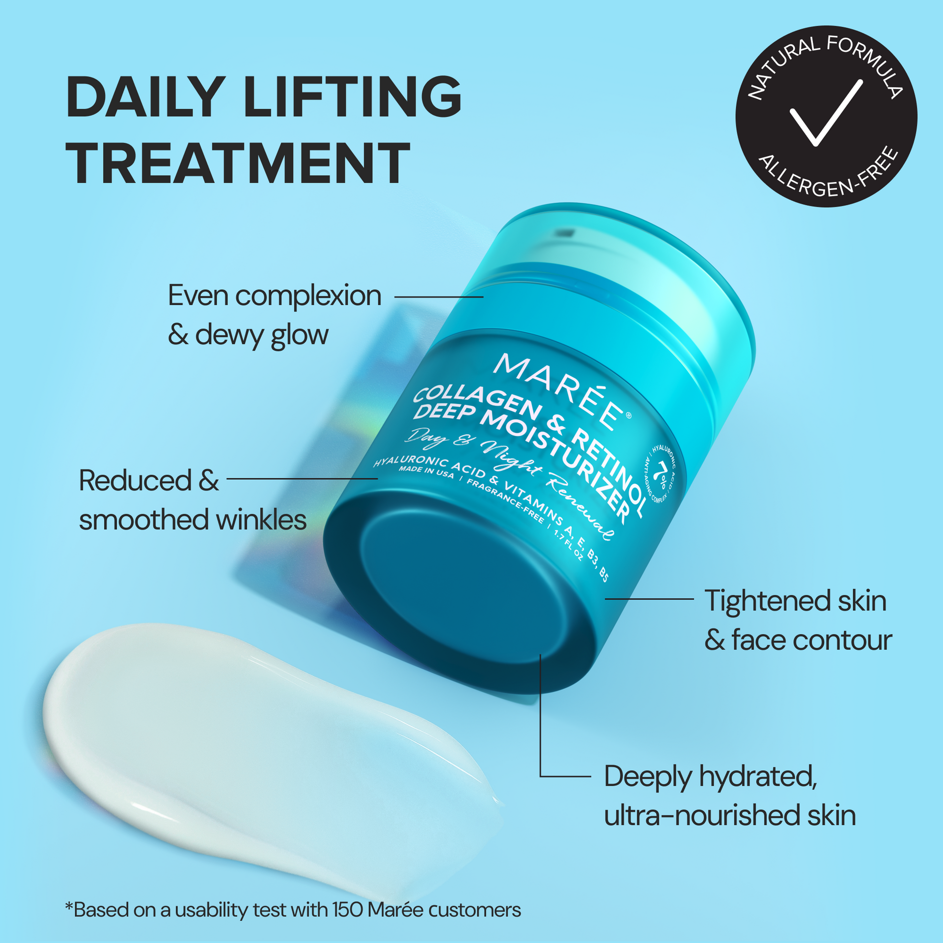Collagen and Retinol Deep Face Moisturizer Day and Night Cream - Image 9