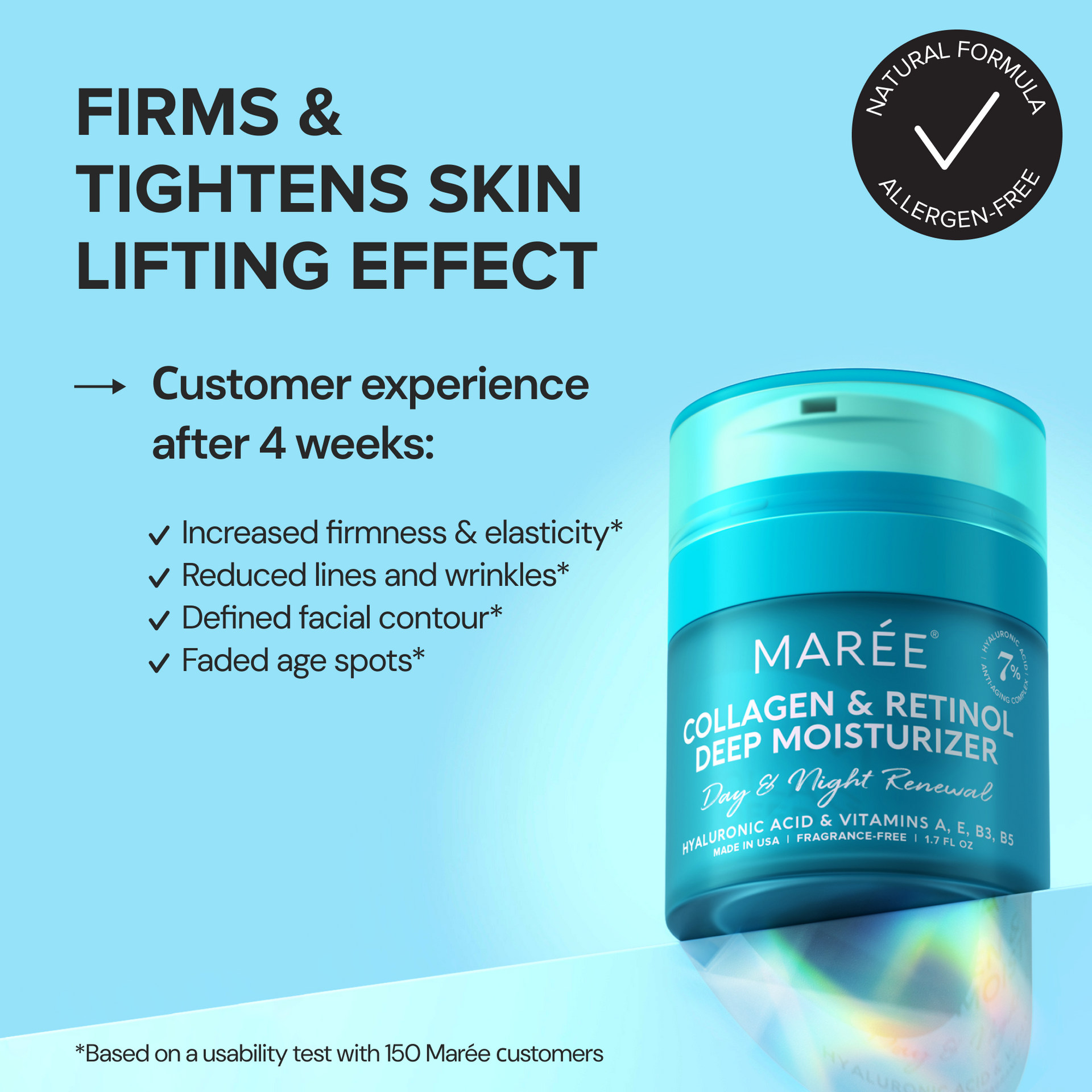 Collagen and Retinol Deep Face Moisturizer Day and Night Cream - Image 3