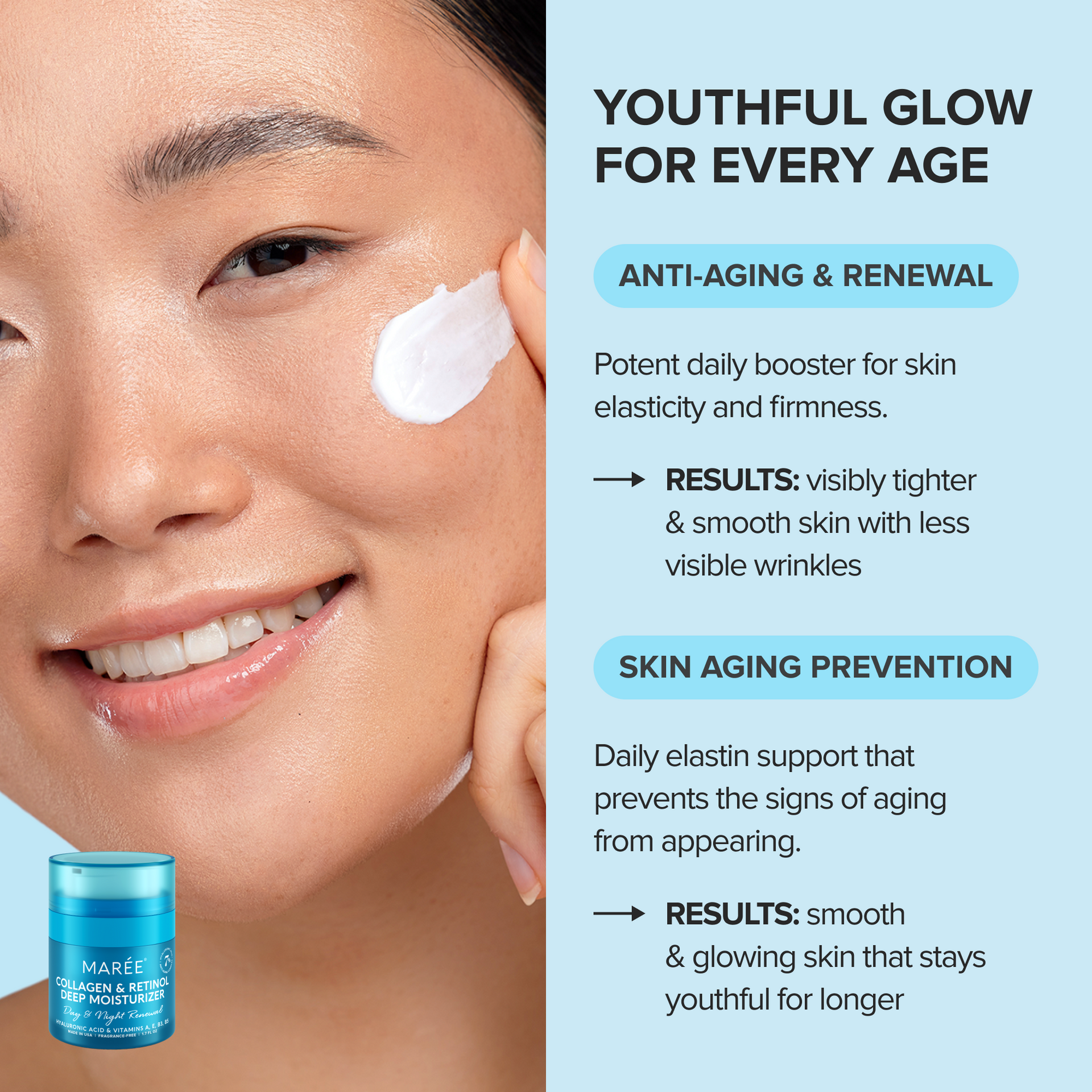 Collagen and Retinol Deep Face Moisturizer Day and Night Cream - Image 6