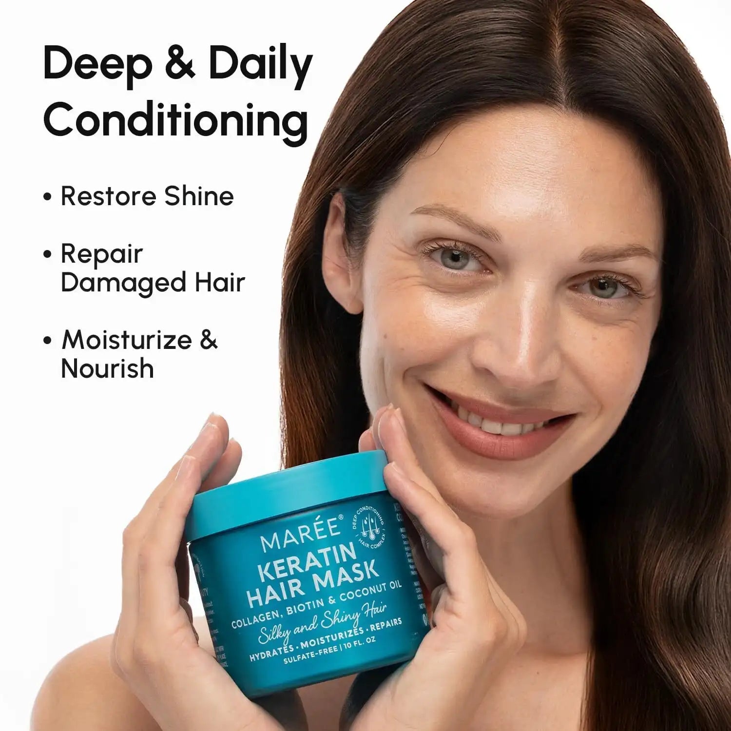 Keratin Hair Mask Deep Conditioning Treatment for Damaged Hair - Image 3