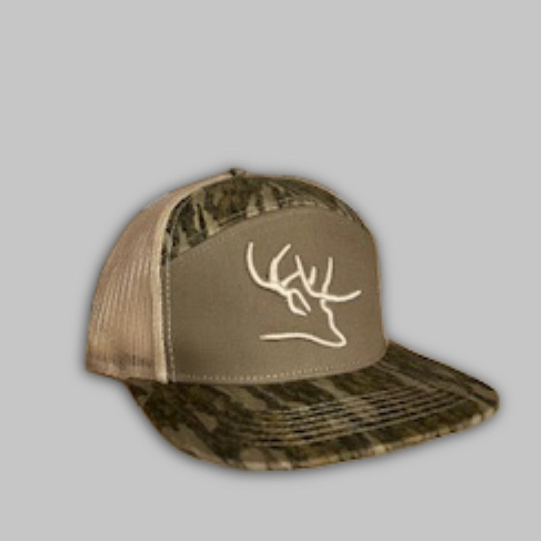 3D Puff 7 Panel Hat Camouflage Outdoor Sporty Cap