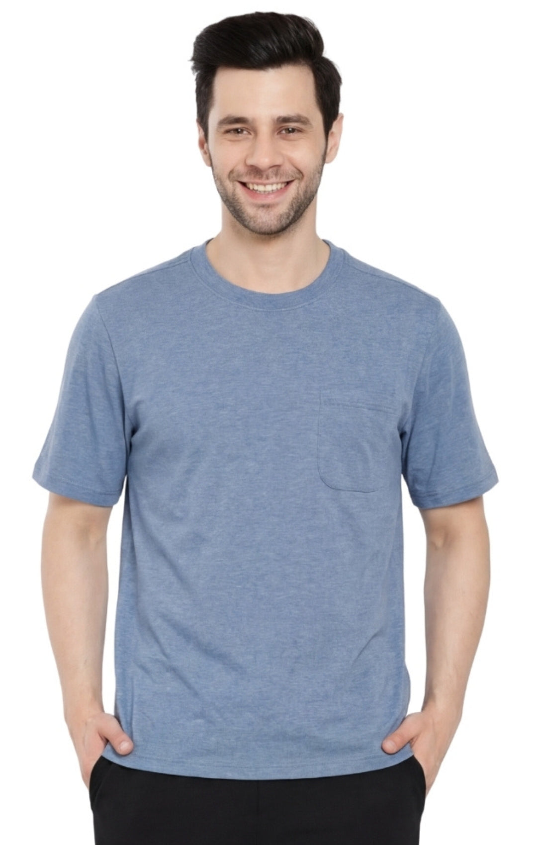 Men's Heavyweight Short Sleeve Crew Neck T-Shirt with Chest Pocket