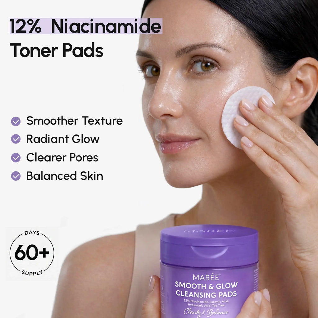 12% Niacinamide Smooth and Glow Cleansing Pads for Radiant Skin - Image 2