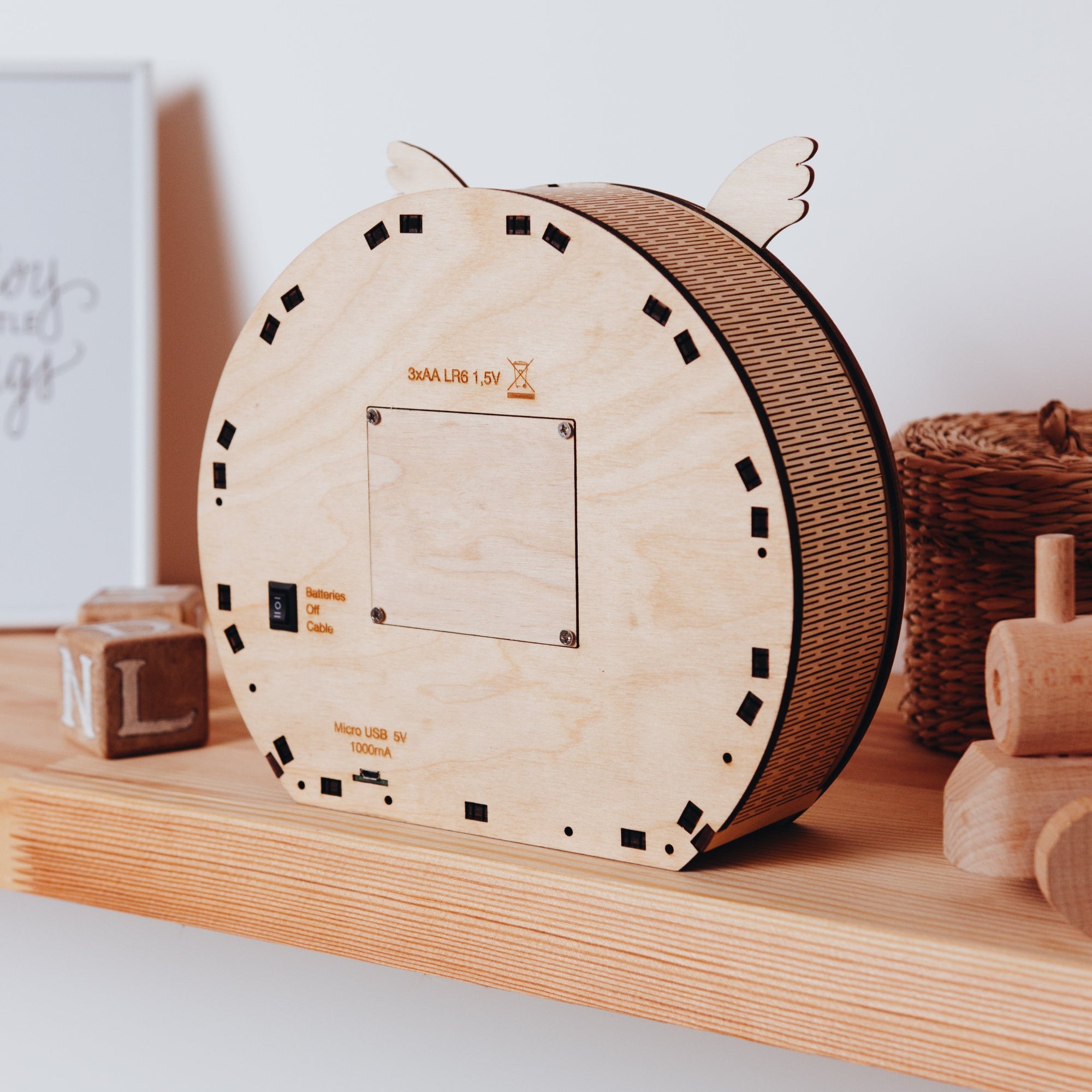 Wooden Deer Night Light for Nursery Decor