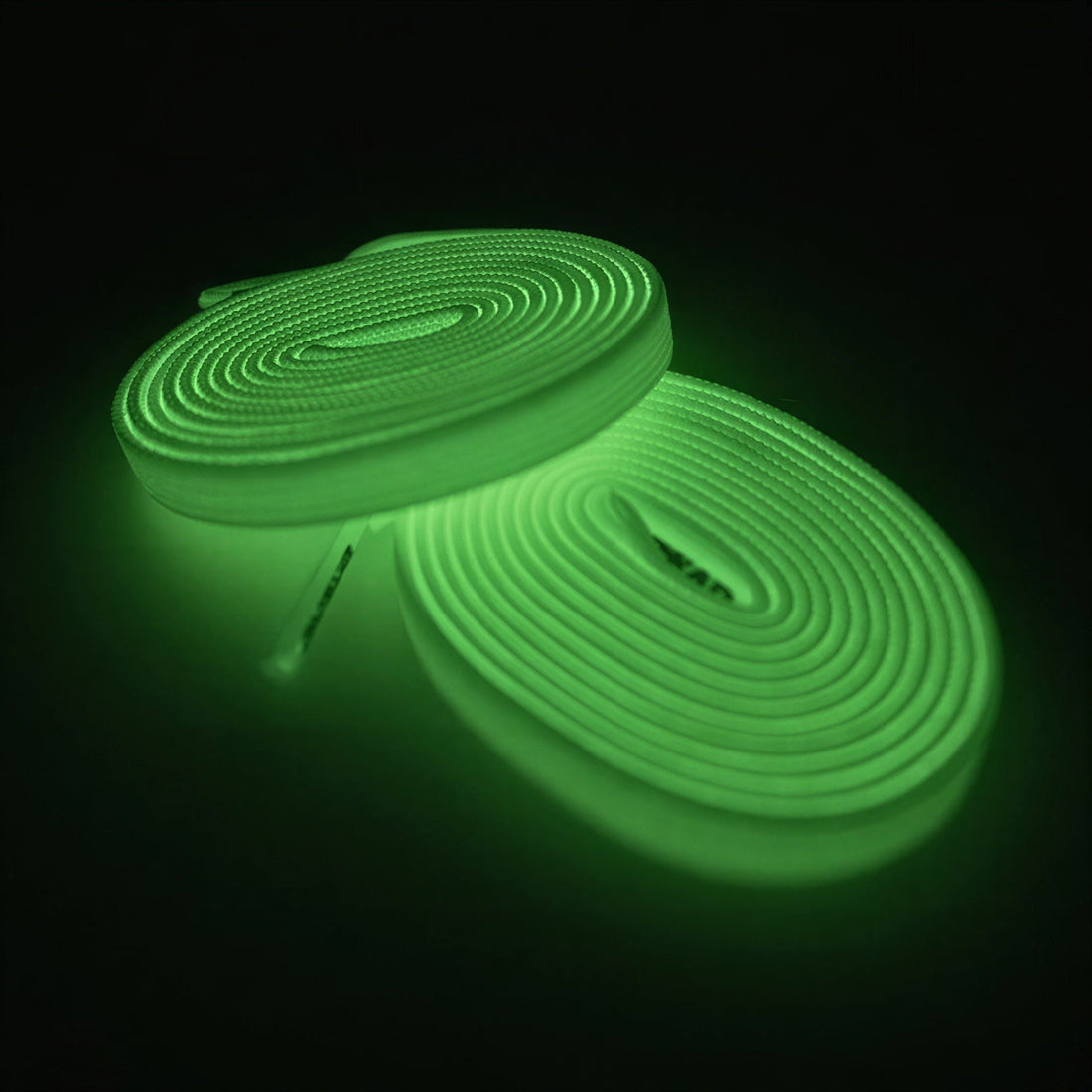 Night White glow-in-the-dark elastic shoelaces for kids sneakers