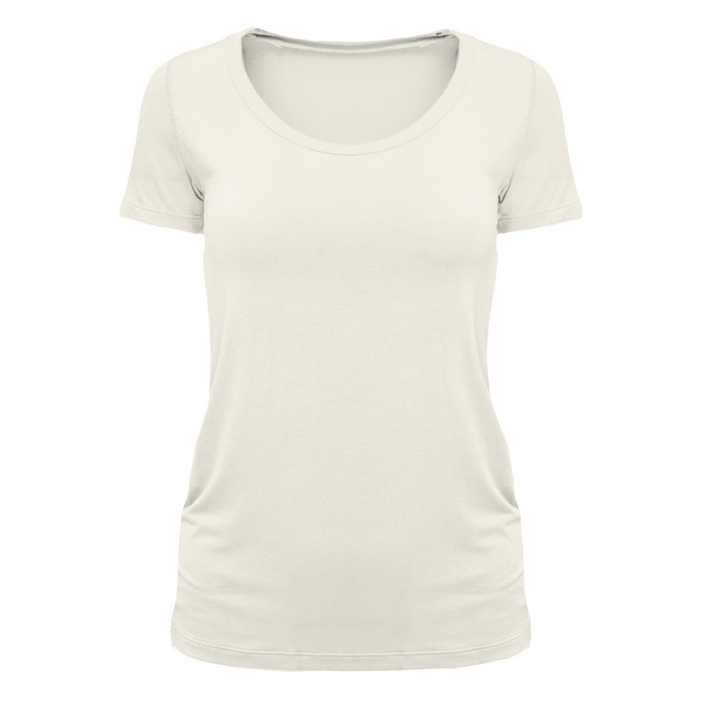 Women's Short Sleeve Scoop Neck Tee in Natural Bamboo Blend - Image 3