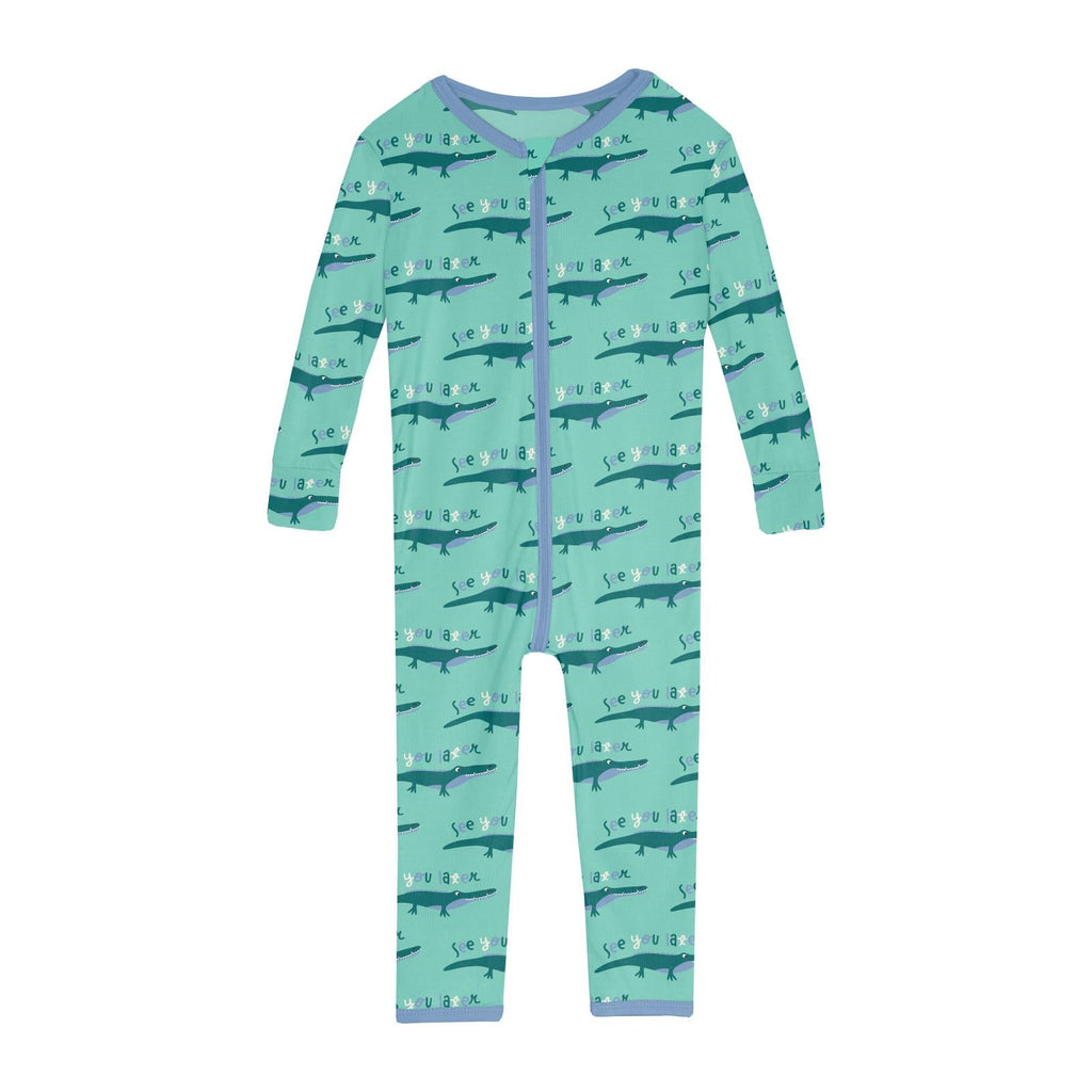 Print Convertible Sleeper with Zipper in Glass Later Alligator