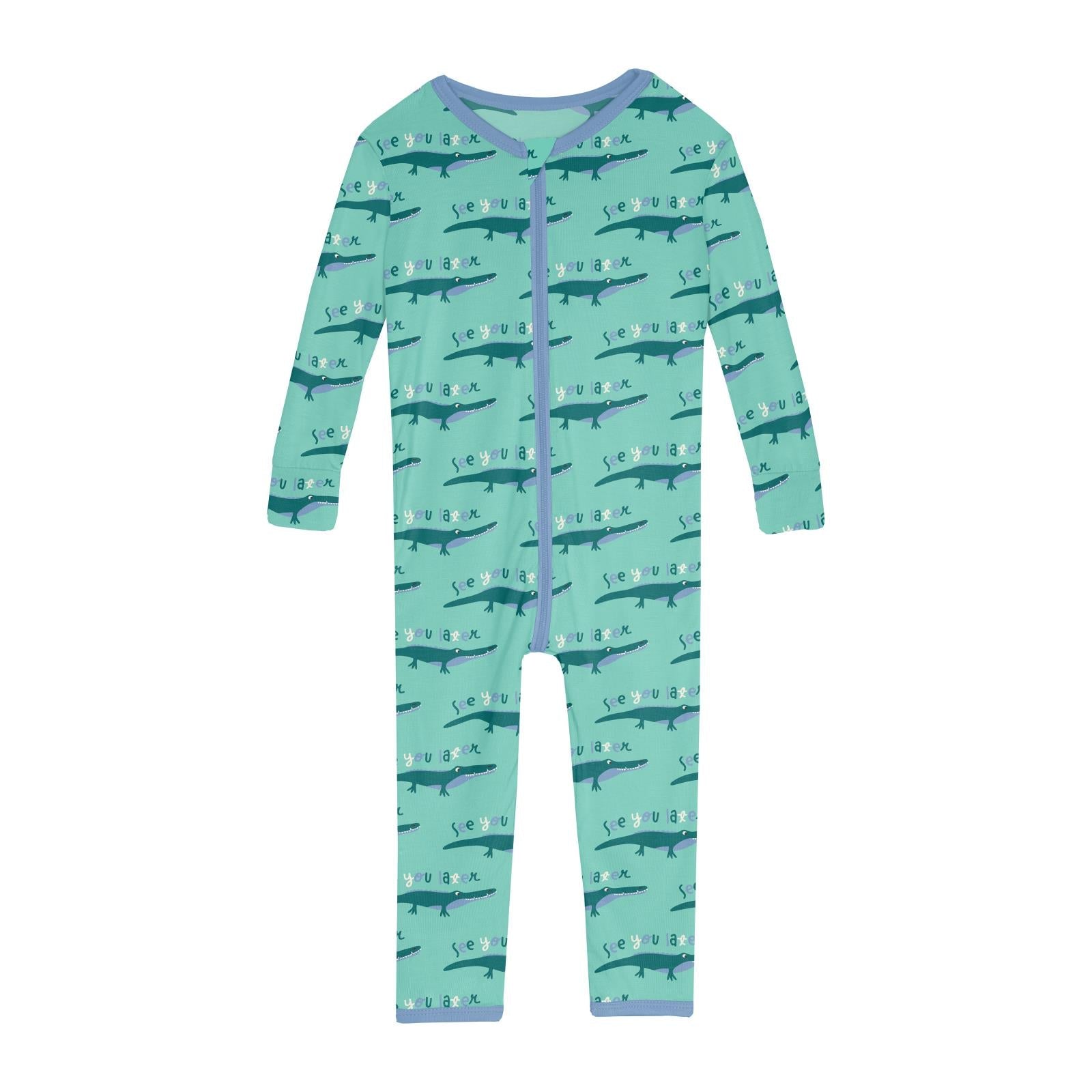 Print Convertible Sleeper with Zipper in Glass Later Alligator
