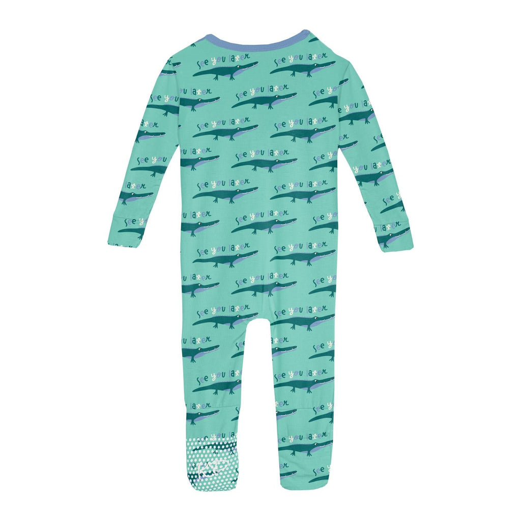 Print Convertible Sleeper with Zipper in Glass Later Alligator