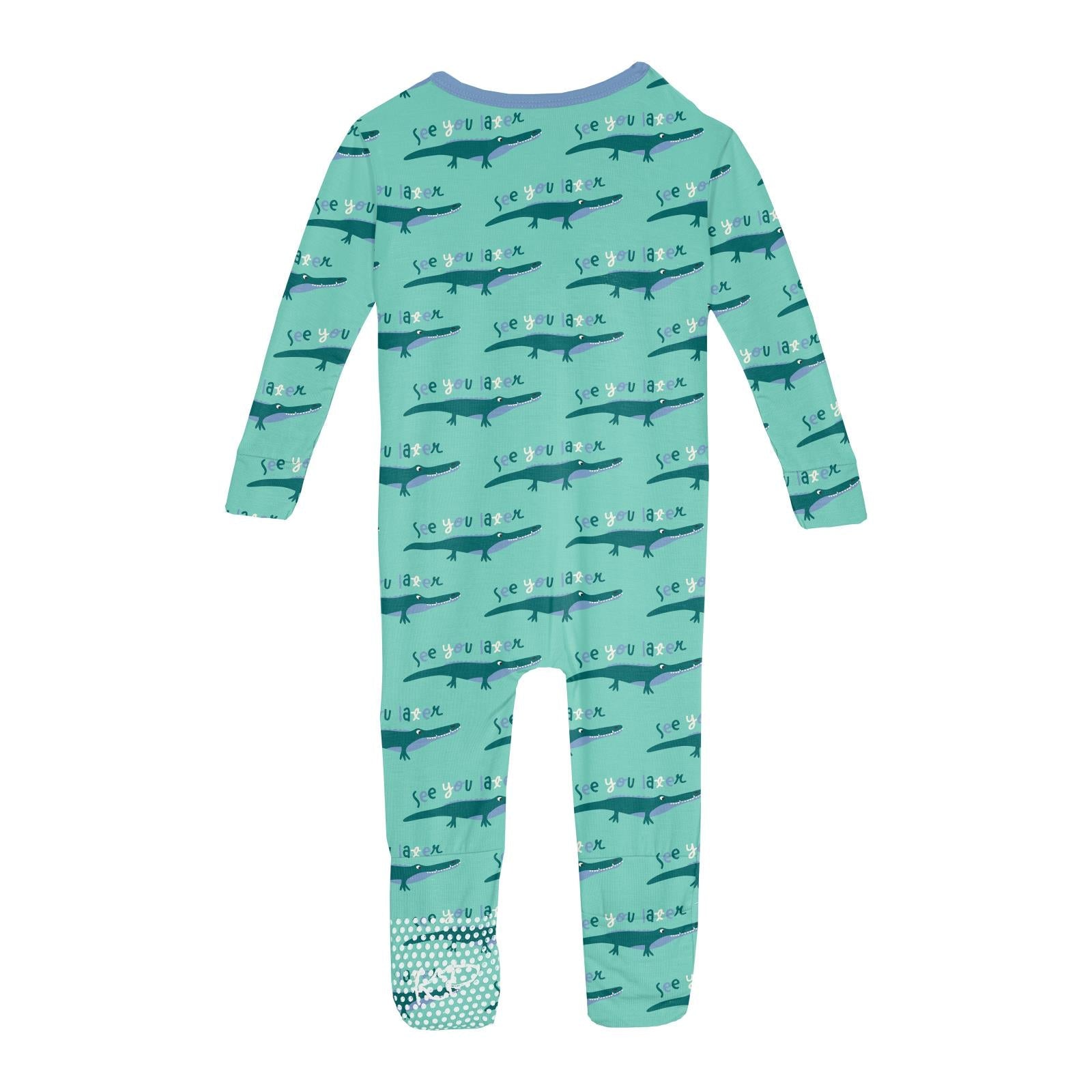 Print Convertible Sleeper with Zipper in Glass Later Alligator