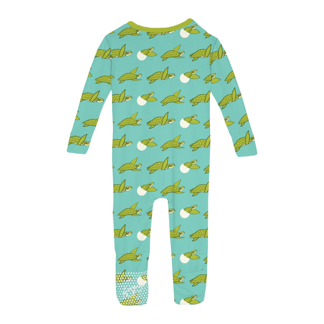 Print Convertible Sleeper with Zipper in Glass Sea Turtles