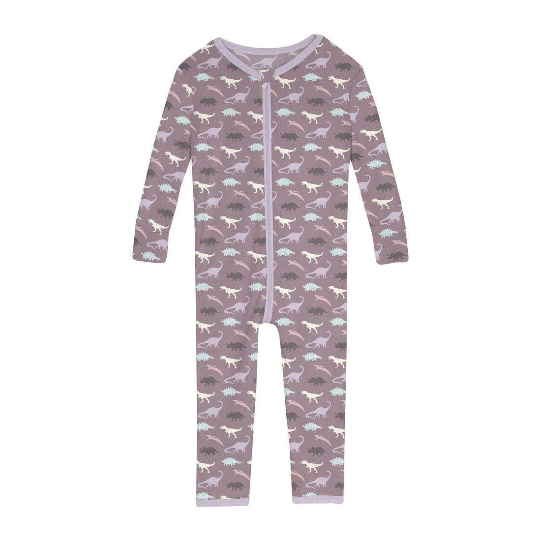 Print Convertible Sleeper with Zipper in Elderberry Tiny Dino