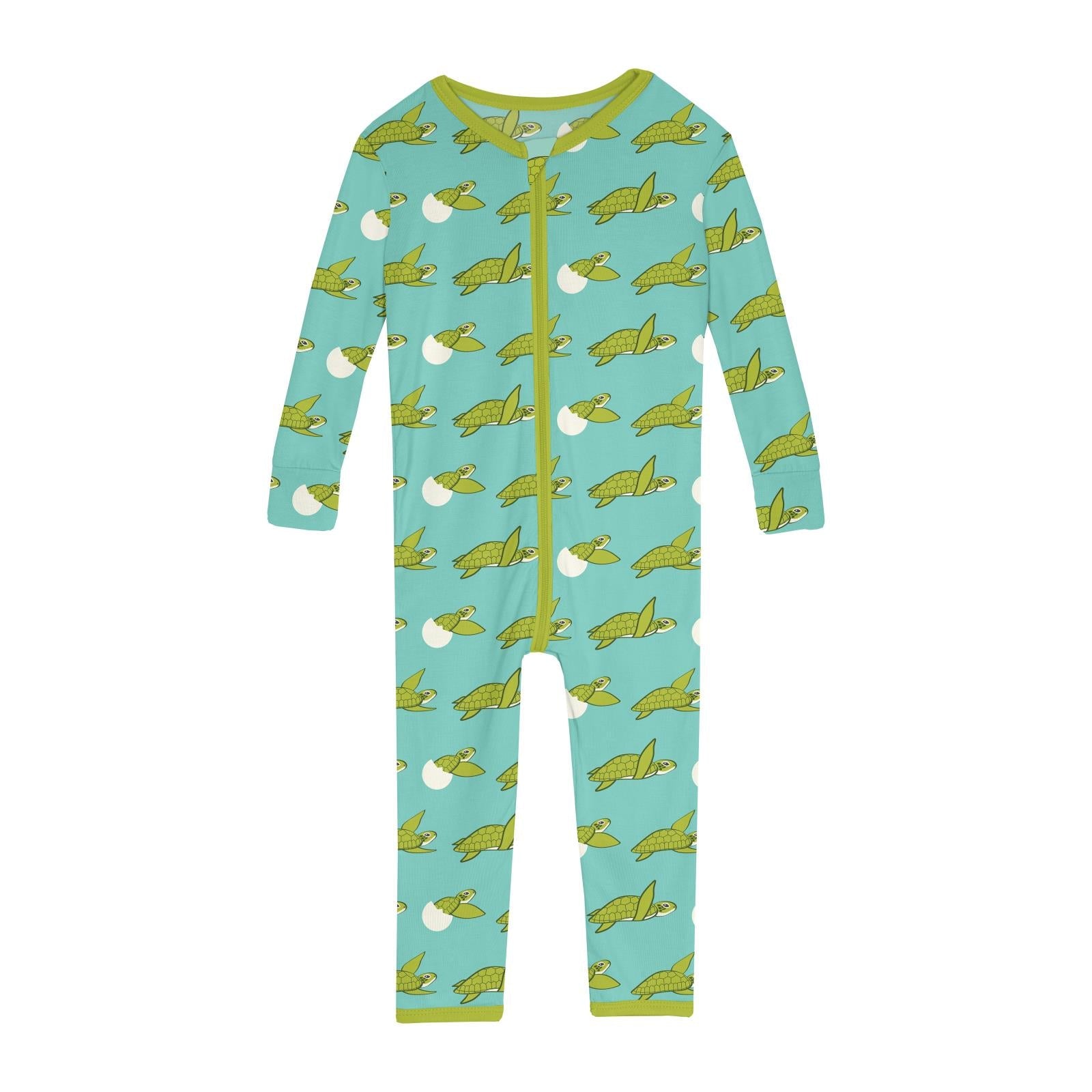 Print Convertible Sleeper with Zipper in Glass Sea Turtles