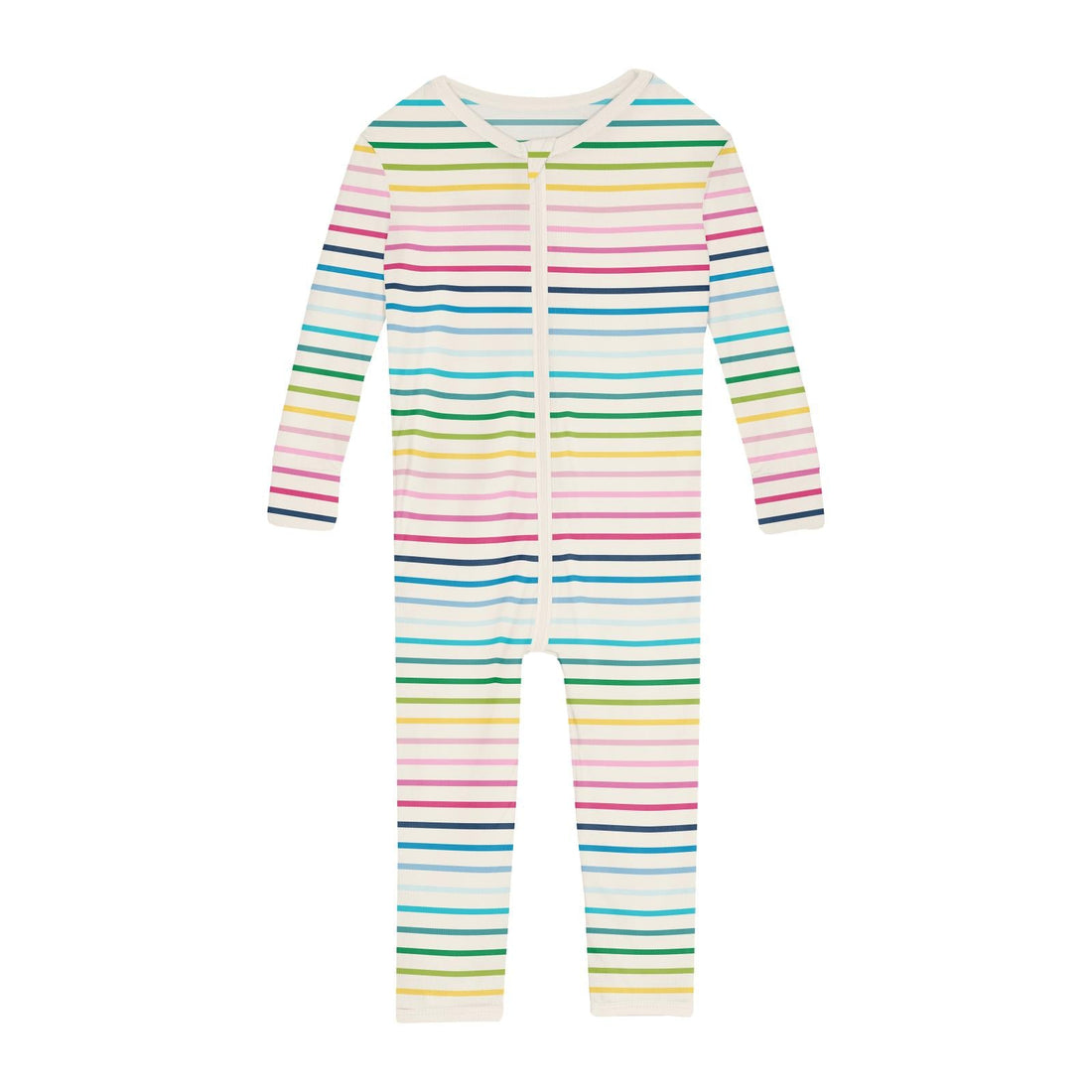 Print Convertible Sleeper with Zipper in Happy Stripe