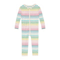Print Convertible Sleeper with Zipper in Happy Stripe