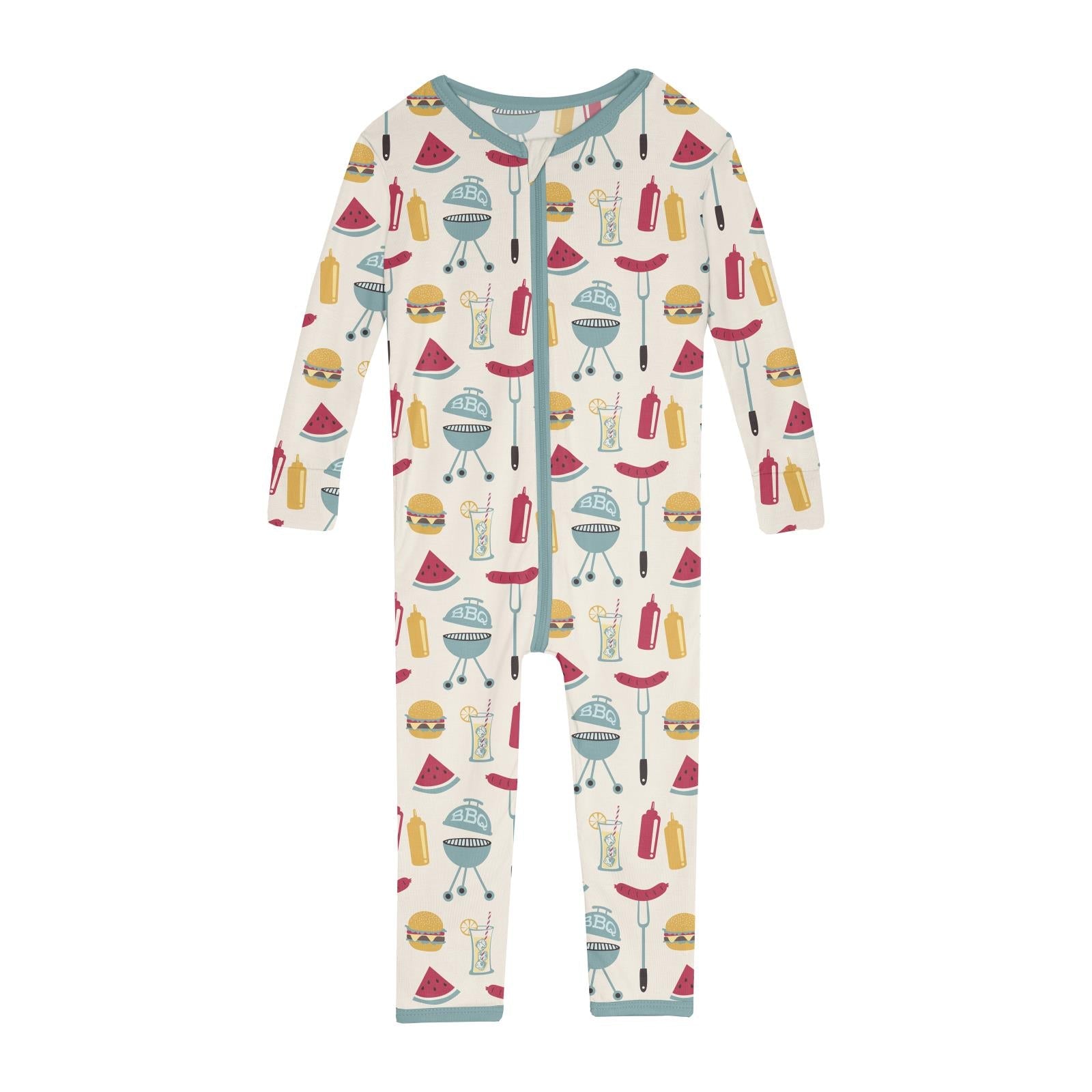 Print Convertible Sleeper with Zipper in Natural BBQ