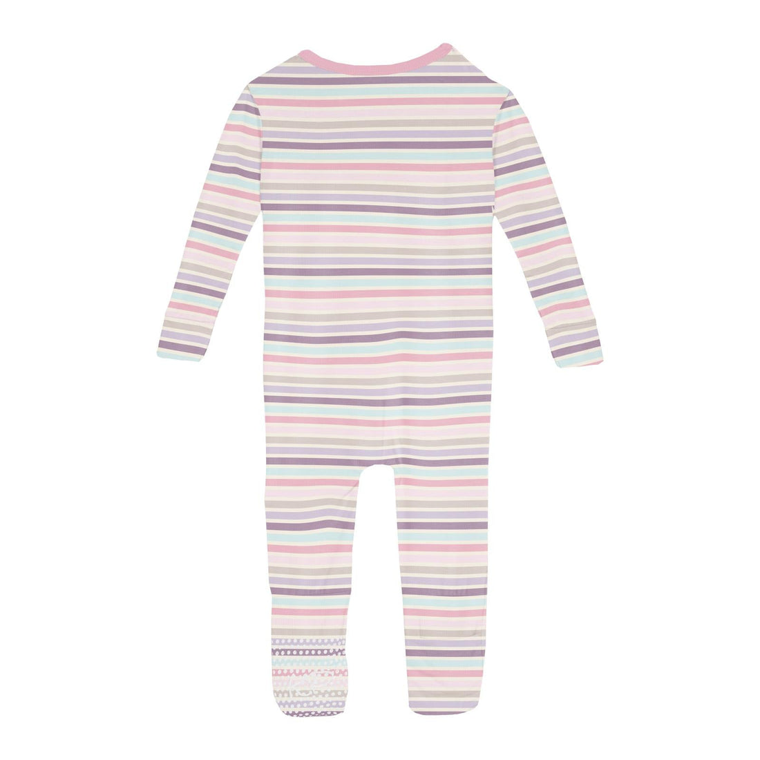 Print Convertible Sleeper with Zipper in Ice Cream Stripe