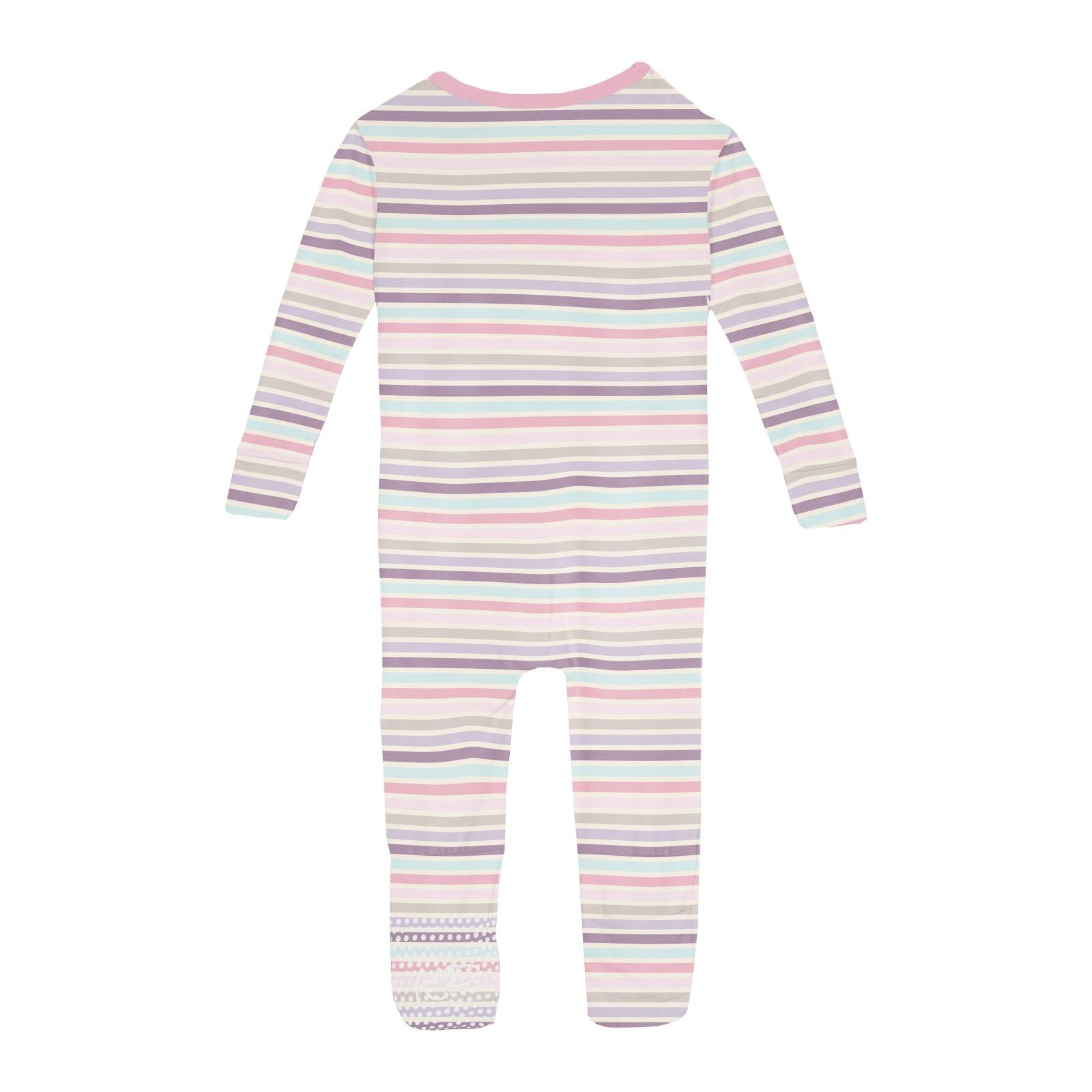 Print Convertible Sleeper with Zipper in Ice Cream Stripe