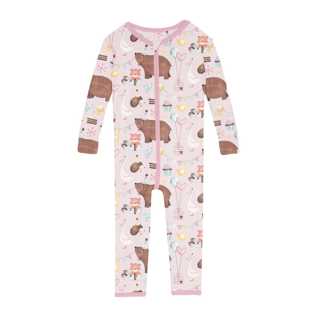 Print Convertible Sleeper with Zipper in Shrinking Violet Forest Party