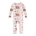 Print Convertible Sleeper with Zipper in Shrinking Violet Forest Party
