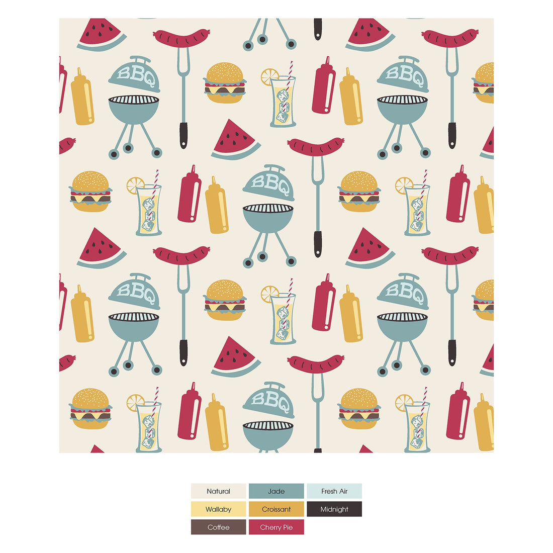 Print Cargo Shorts in Natural BBQ