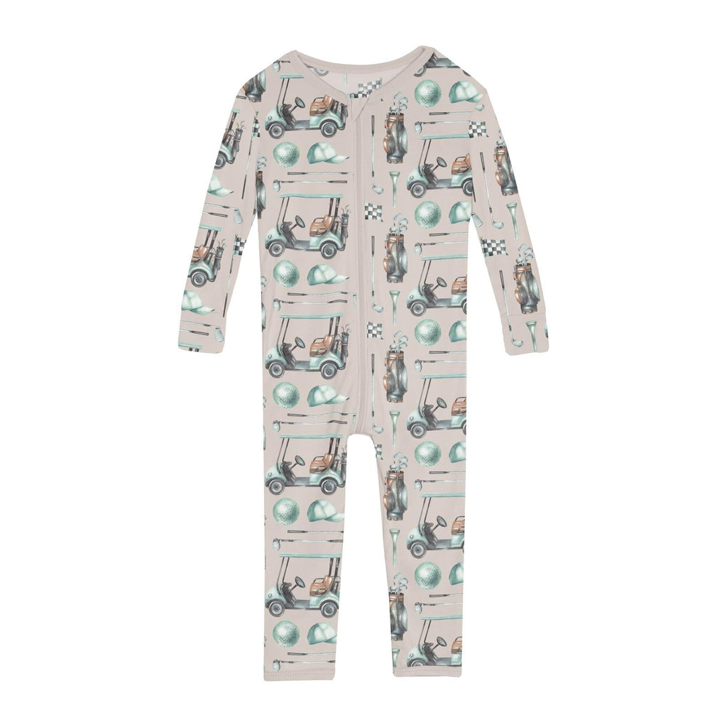 Print Convertible Sleeper with Zipper in Latte Golf
