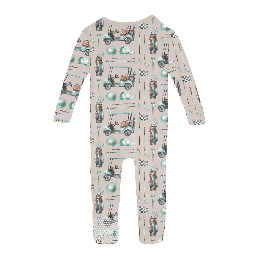 Print Convertible Sleeper with Zipper in Latte Golf