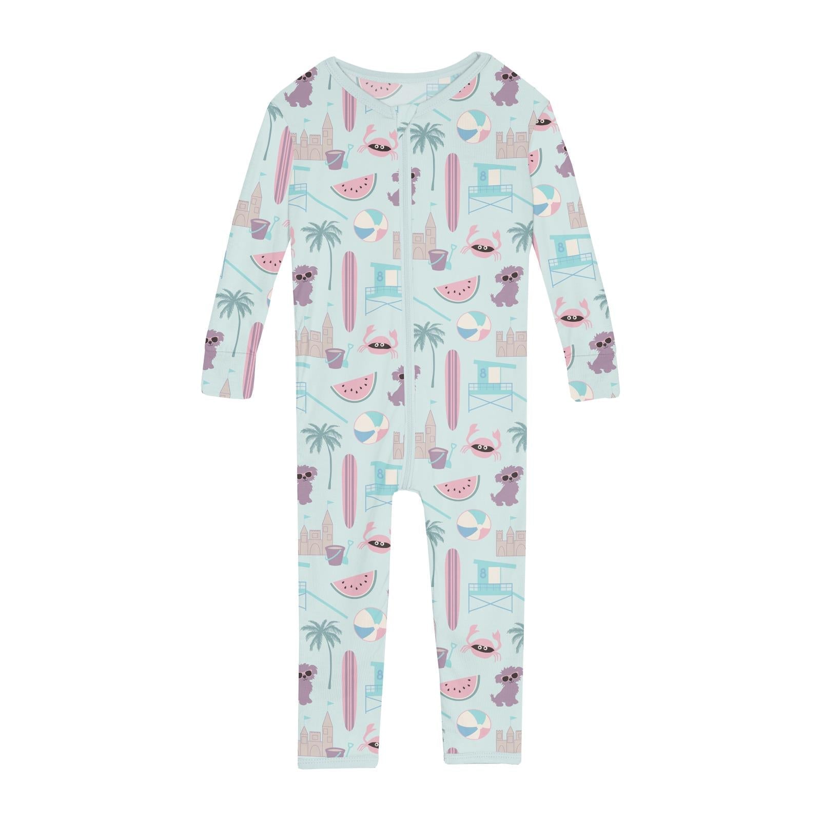 Print Convertible Sleeper with Zipper in Fresh Air Beach Day