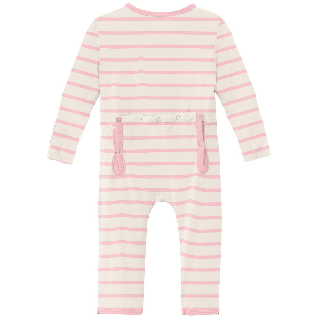 Print Coverall with 2 Way Zipper in Lotus Sweet Stripe