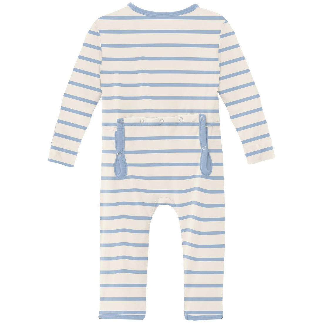 Print Coverall with 2 Way Zipper in Pond Sweet Stripe