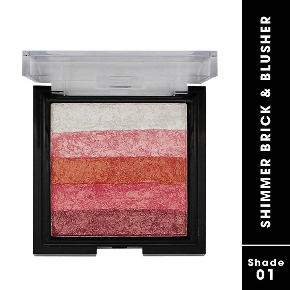 Shimmer Brick & Blusher 2-in-1 Glow Bronzer Powder - Shade 01