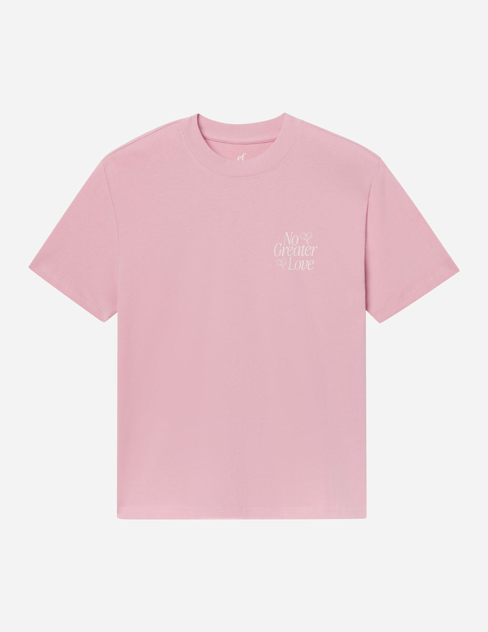 No Greater Love Unisex Cotton Graphic Tee - Relaxed Nectar Pink