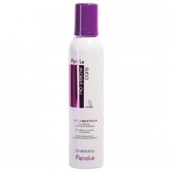 Bottle of Fanola No Yellow Incredible Foam 8.45oz for toning blonde and silver hair.