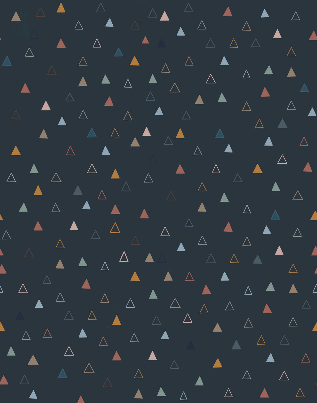 Nolan Geometric Removable Wallpaper in Navy Blue and Multi-color