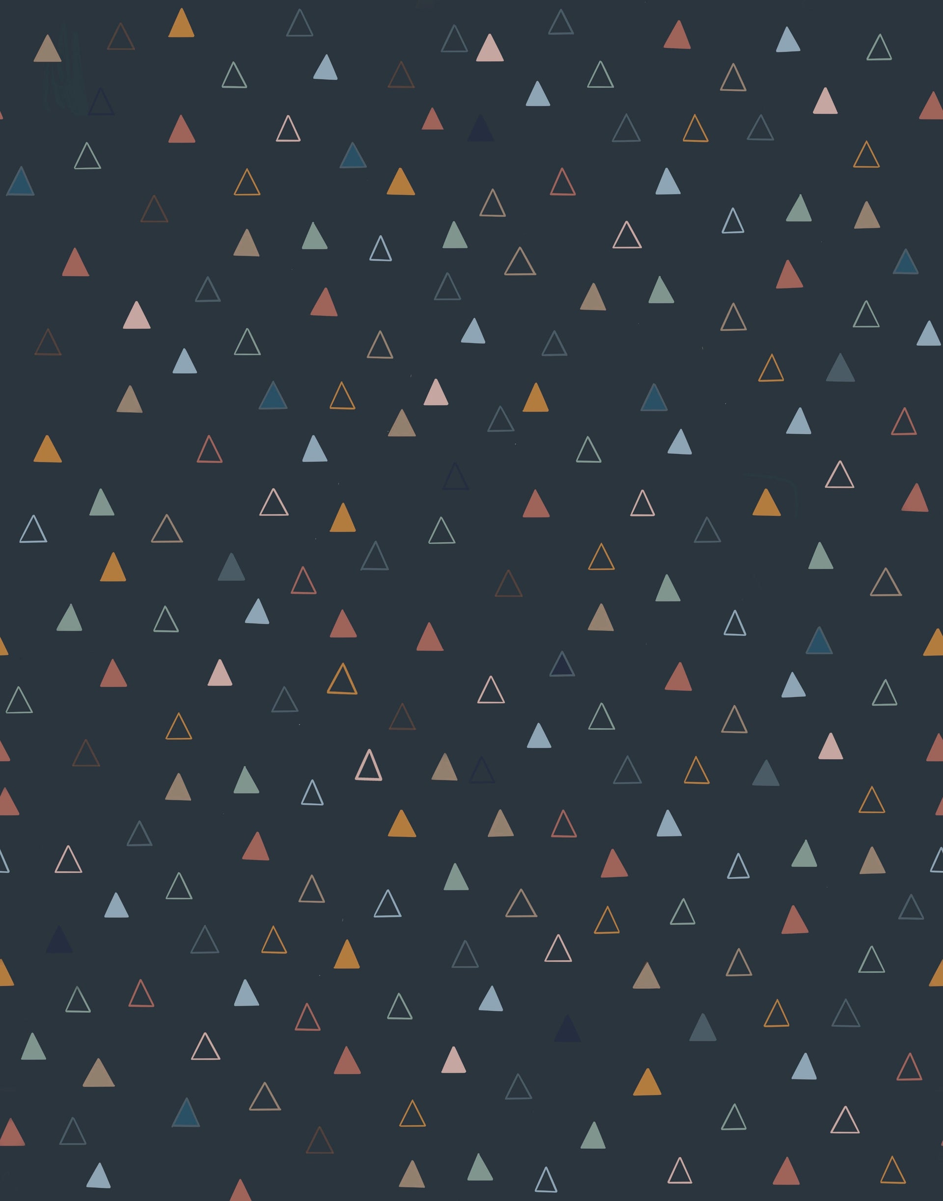 Nolan Geometric Removable Wallpaper in Navy Blue and Multi-color