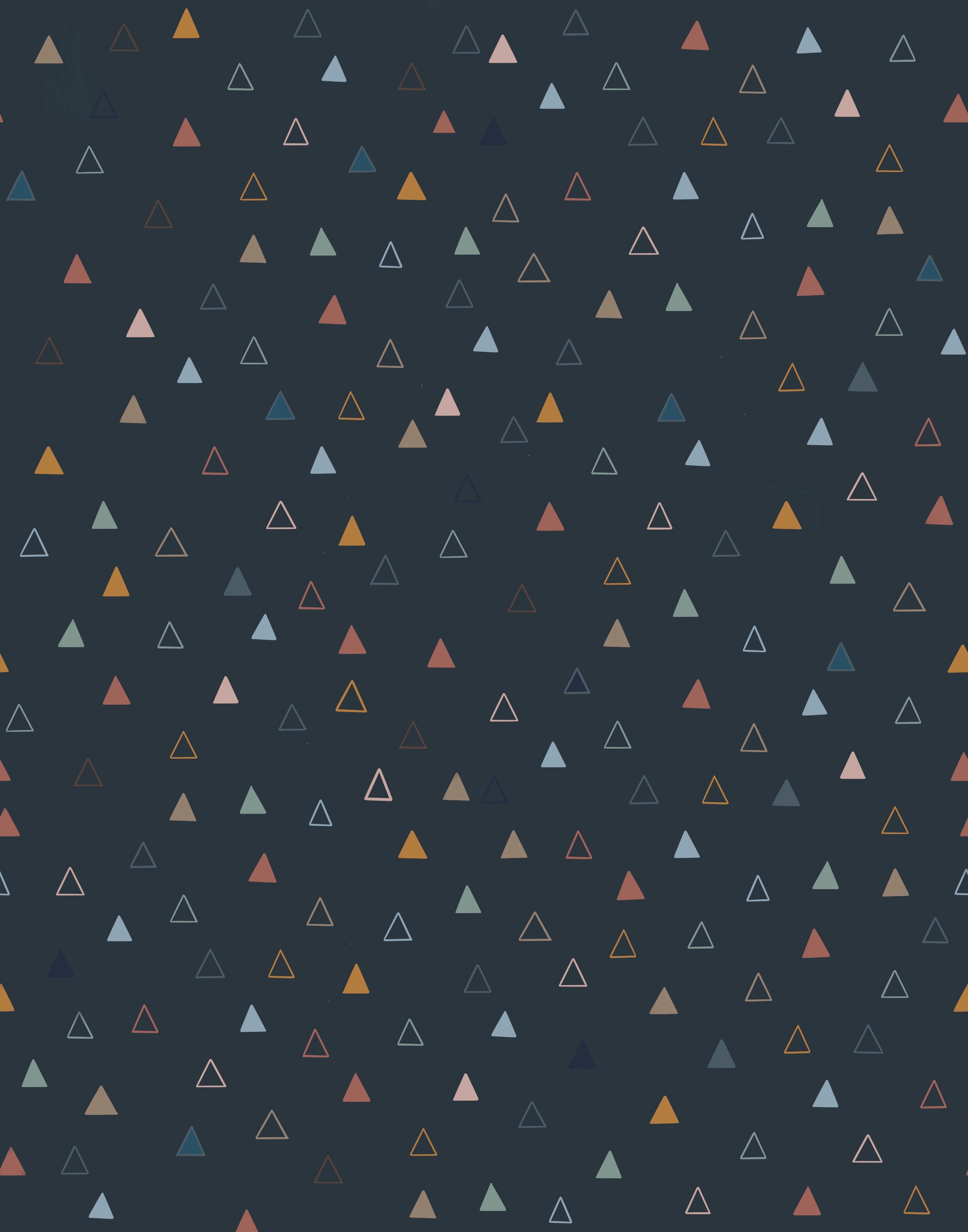 Nolan Geometric Removable Wallpaper in Navy Blue and Multi-color