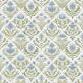 Nolie Floral Wallpaper in Green and Beige Traditional Boho