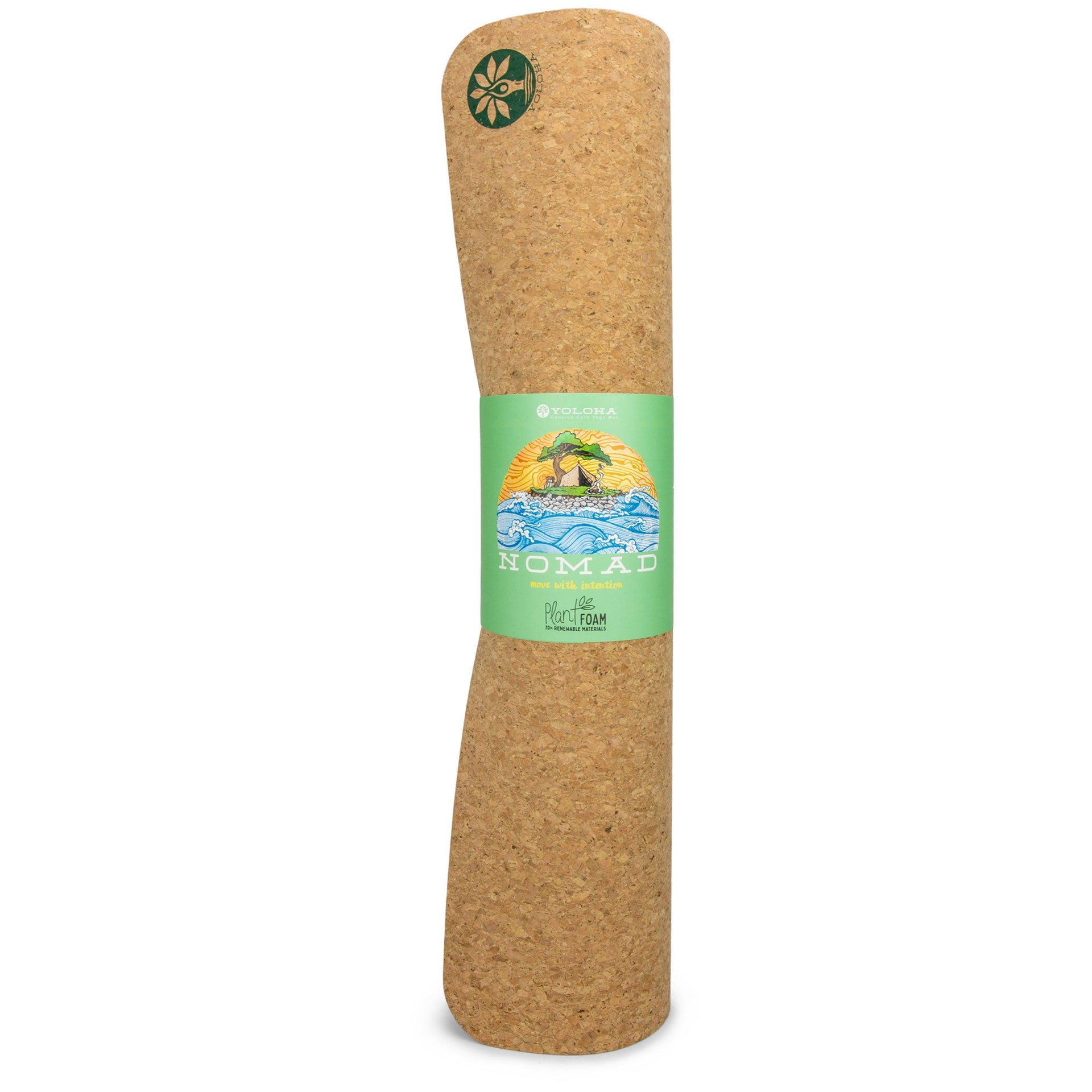 Swirly Flow Nomad Cork Yoga Mat – Lightweight Non-Slip Eco Mat