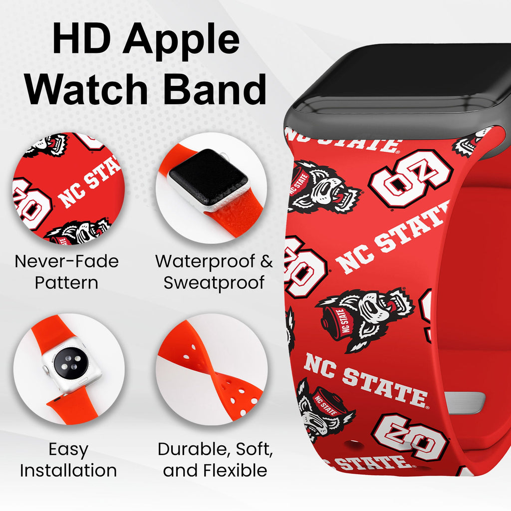 North Carolina State Wolf Pack HD Apple Watch Band