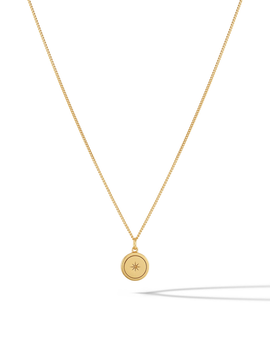 North Star Pendant Necklace in 14k Gold Plated Sterling Silver