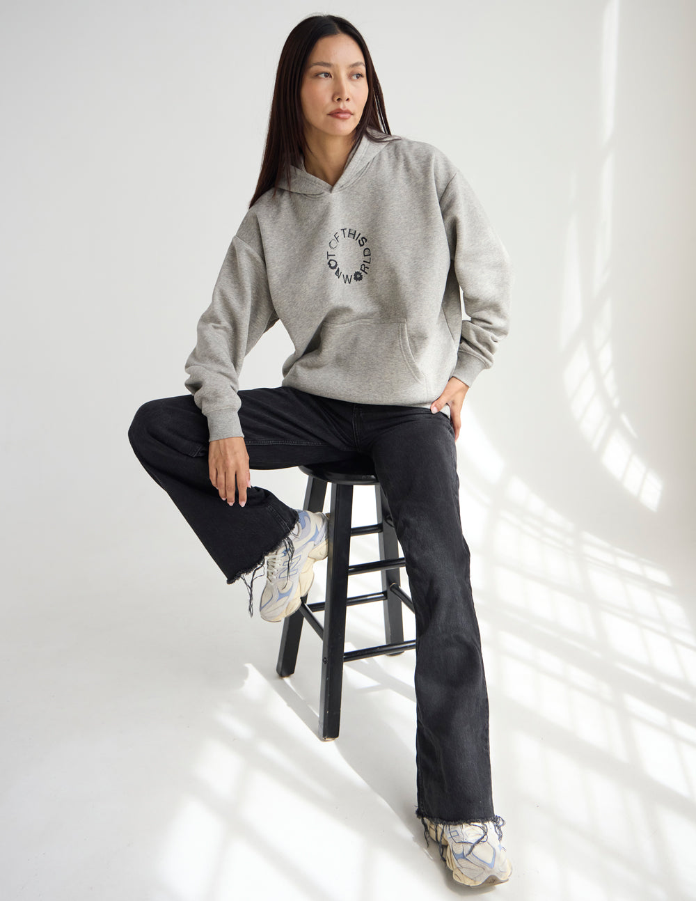 Not of This World Unisex Hoodie in Heather Greige Cotton Blend