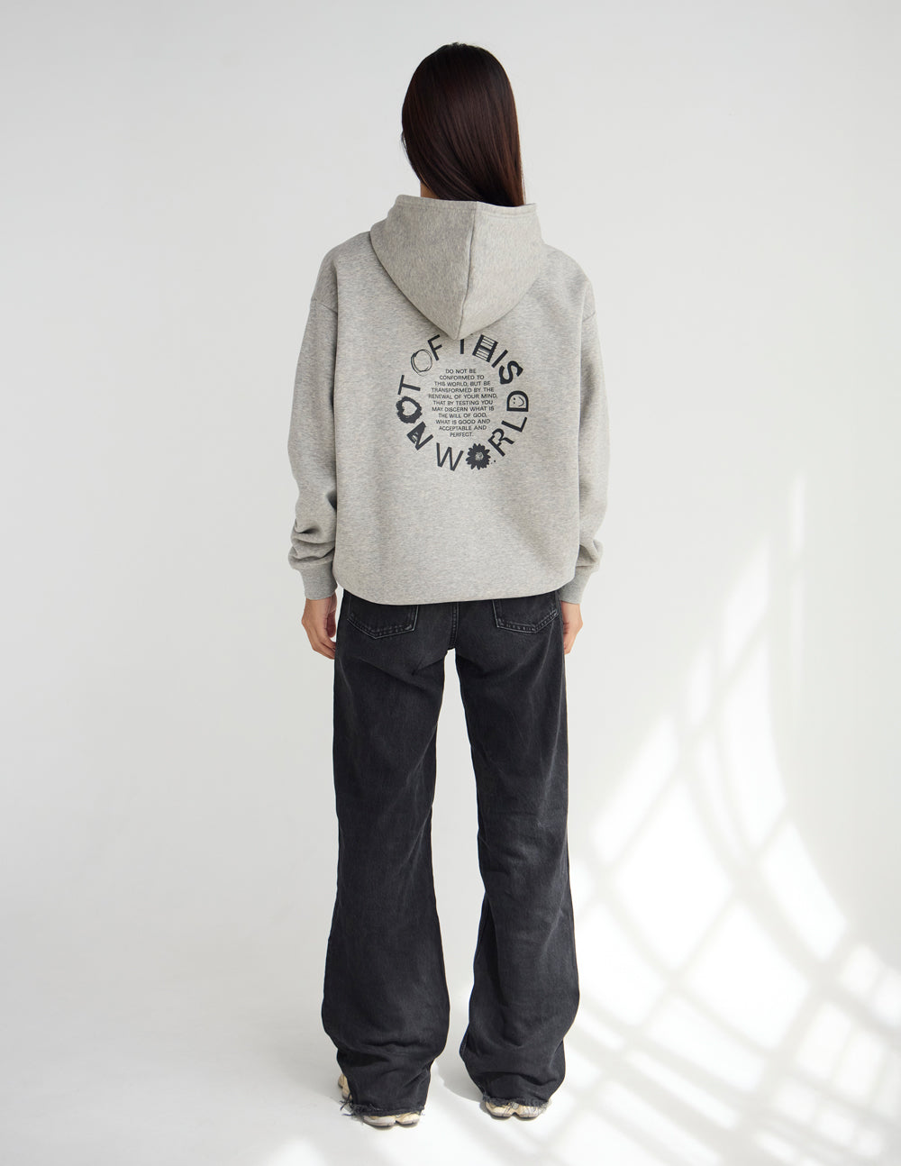 Not of This World Unisex Hoodie in Heather Greige Cotton Blend